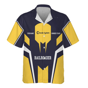 Railspirit Personalized Chessie System Railroad Hawaiian Shirt Custom Year Railroader Shirt Gift Idea For Train Lover