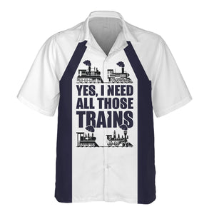 Railspirit Custom Name Chessie System Railroad Hawaiian Shirt Yes I Need All Those Train Printed Shirt