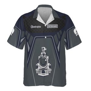 Railspirit Personalized Chessie System Railroad Hawaiian Shirt Steam Locomotive Engine Graphic Train Shirt All Over Print