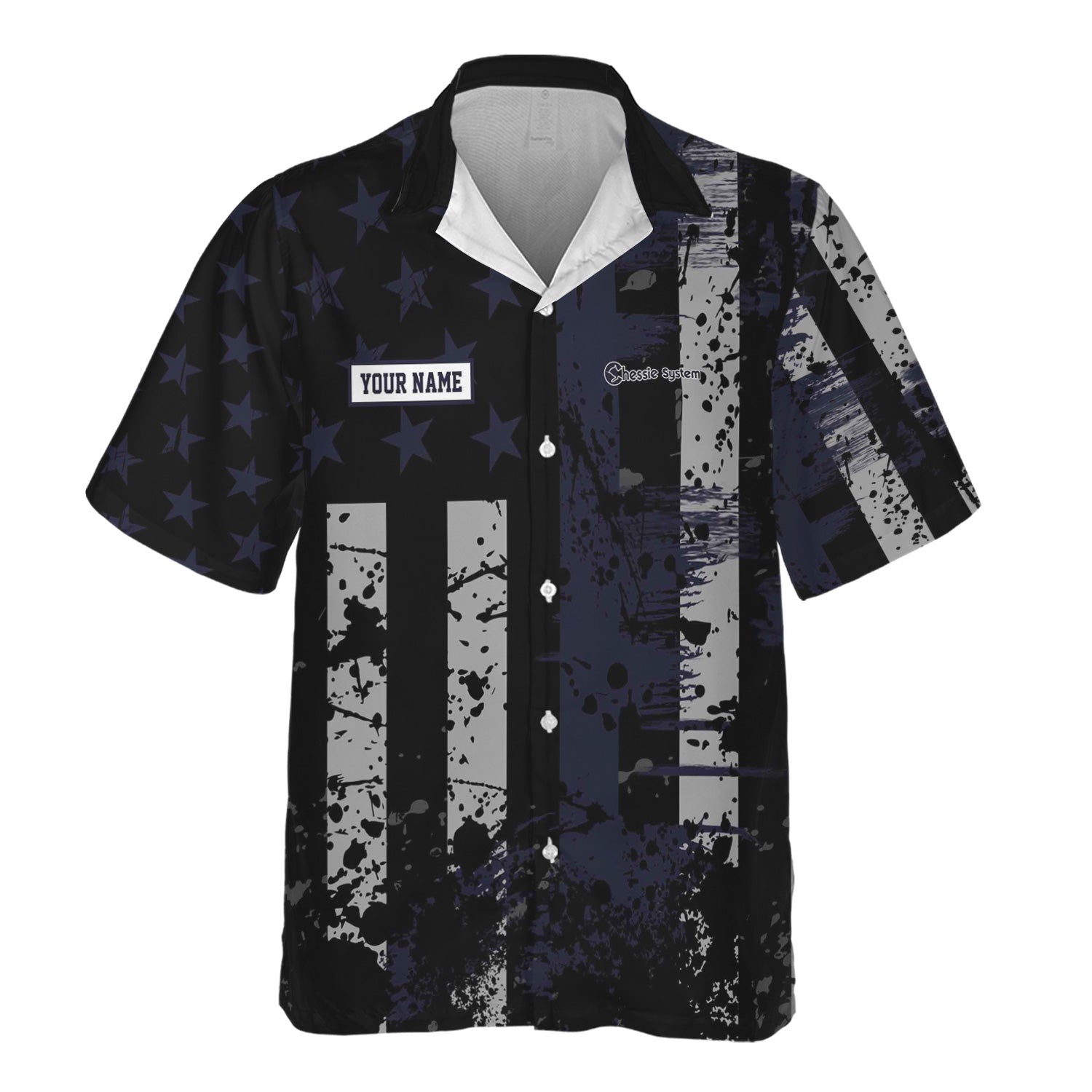 Railspirit Personalized Chessie System Railroad Hawaiian Shirt Artistic Paint American Flag Style Train Shirt