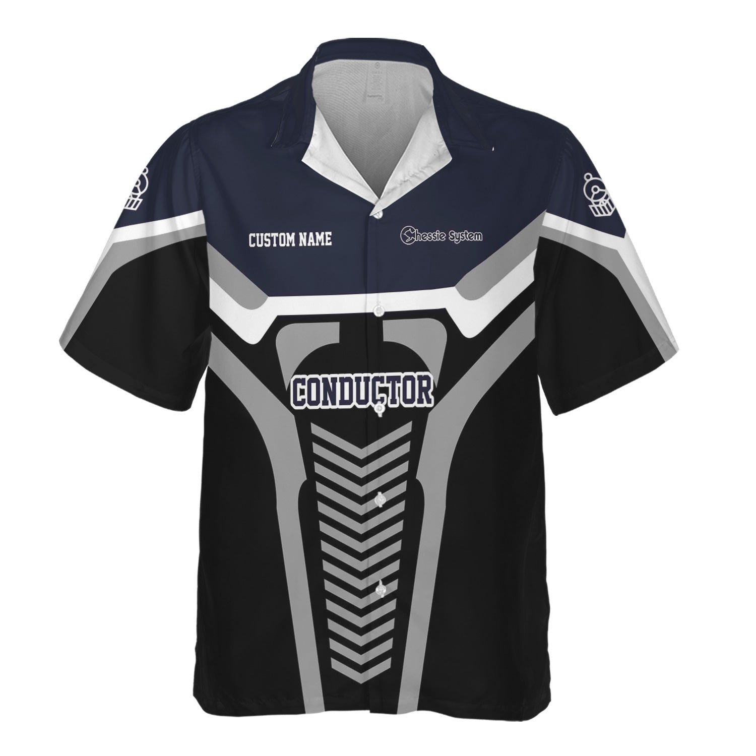 Railspirit Personalized Chessie System Railroad Hawaiian Shirt Track-Inspired with Custom Job Position Train Shirt