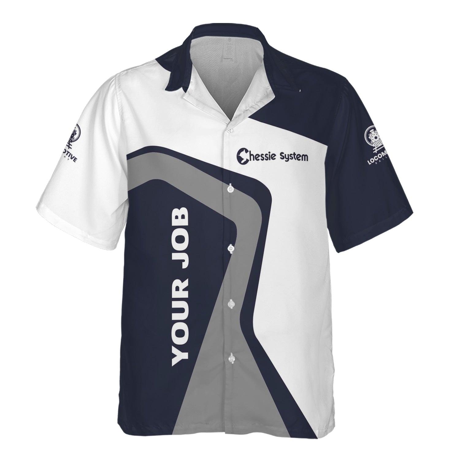 Railspirit Personalized Chessie System Railroad Hawaiian Shirt Unique Design with Custom Job Position Train Shirt