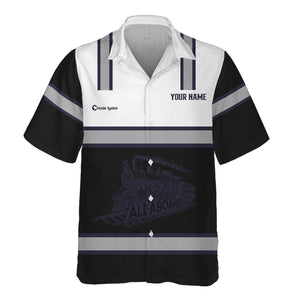Railspirit Custom Name Chessie System Railroad Hawaiian Shirt Eat Train Sleep Repeat Printed Train Shirt