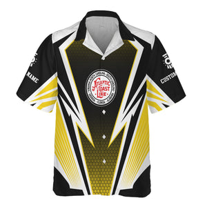 Railspirit Personalized Atlantic Coast Line Railroad Hawaiian Shirt Lightning Graphic Style Shirt Gift Idea For Train Lover