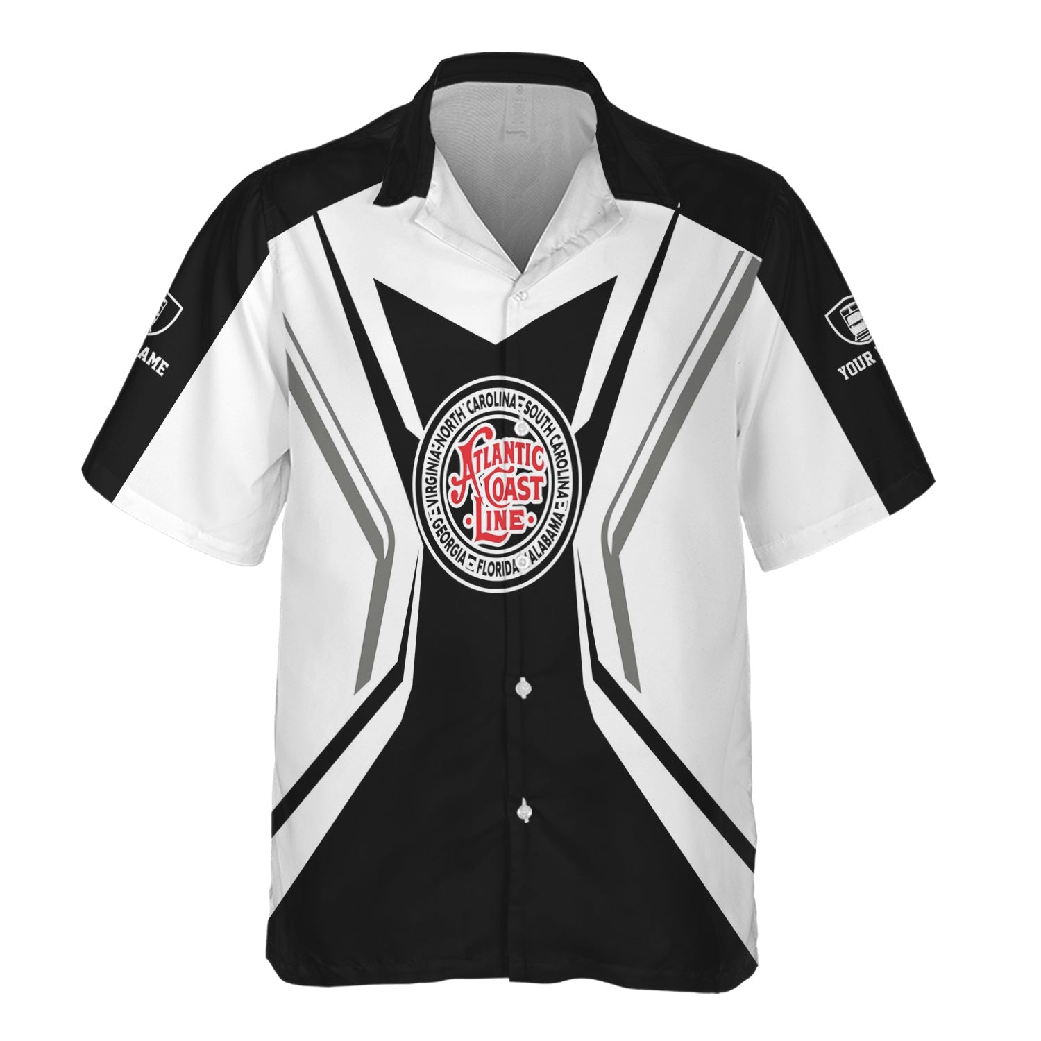 Railspirit Personalized Atlantic Coast Line Railroad Hawaiian Shirt Unique Style with Custom Job Train Shirt