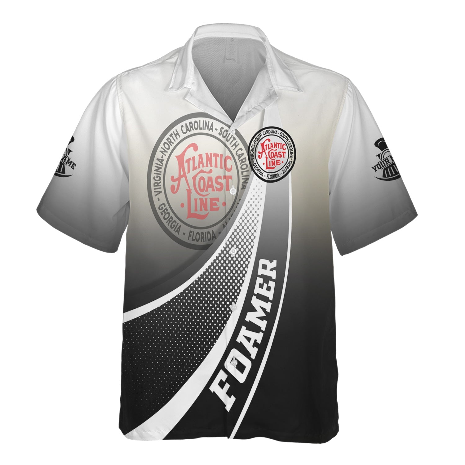 Railspirit Personalized Atlantic Coast Line Railroad Hawaiian Shirt Railway-Themed Style Shirt Gift Idea For Trainspotter