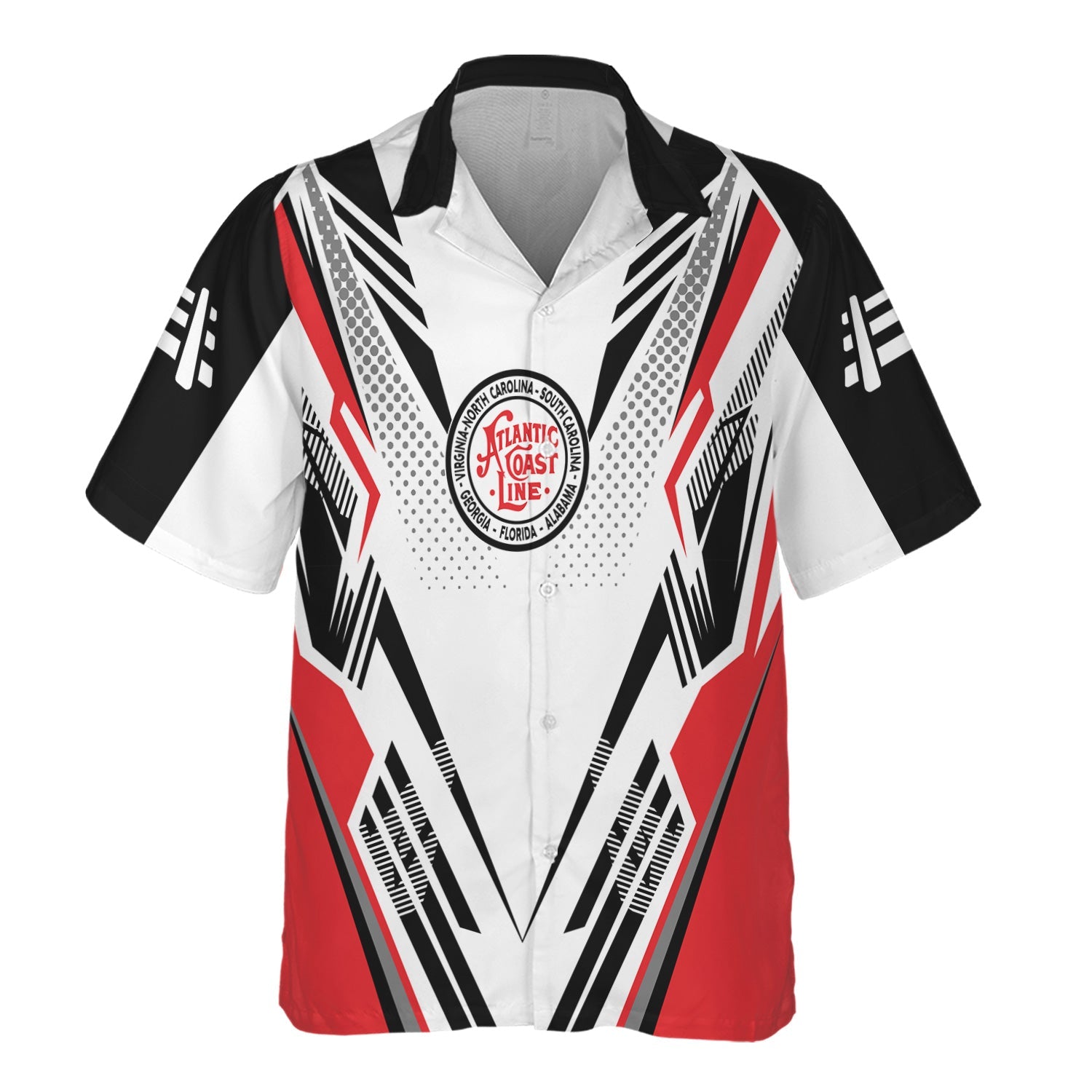 Railspirit Personalized Atlantic Coast Line Railroad Hawaiian Shirt Railroad Tribute Design Train Shirt for Train Lovers