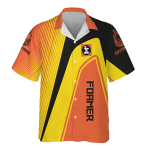 Railspirit Personalized Illinois Central Railroad Hawaiian Shirt Vibrant Striking Style Shirt For Rail Enthusiasts