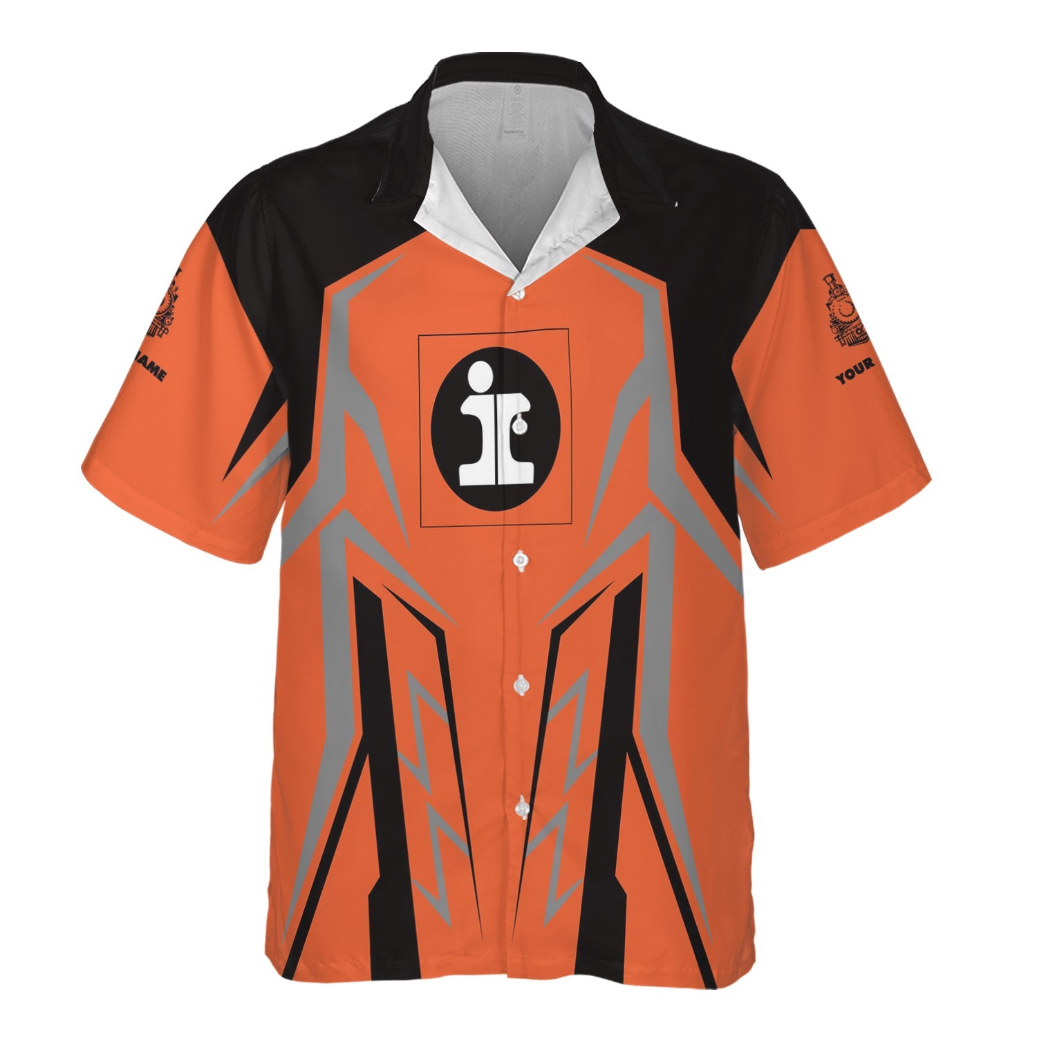 Railspirit Personalized Illinois Central Railroad Hawaiian Shirt Futuristic Design with Custom Job Train Shirt