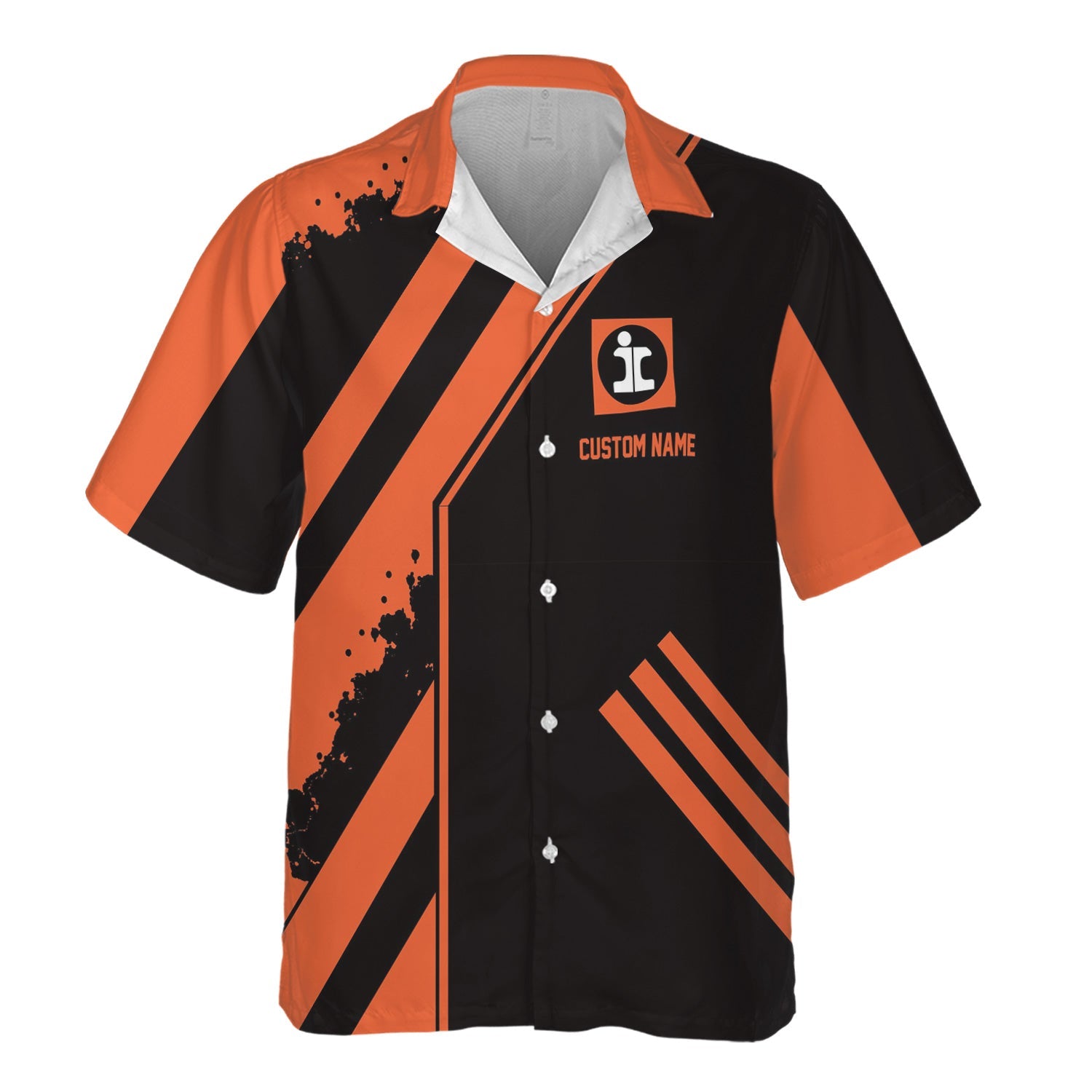 Railspirit Personalized Illinois Central Railroad Hawaiian Shirt Locomotive Design Train Shirt for Train Enthusiast