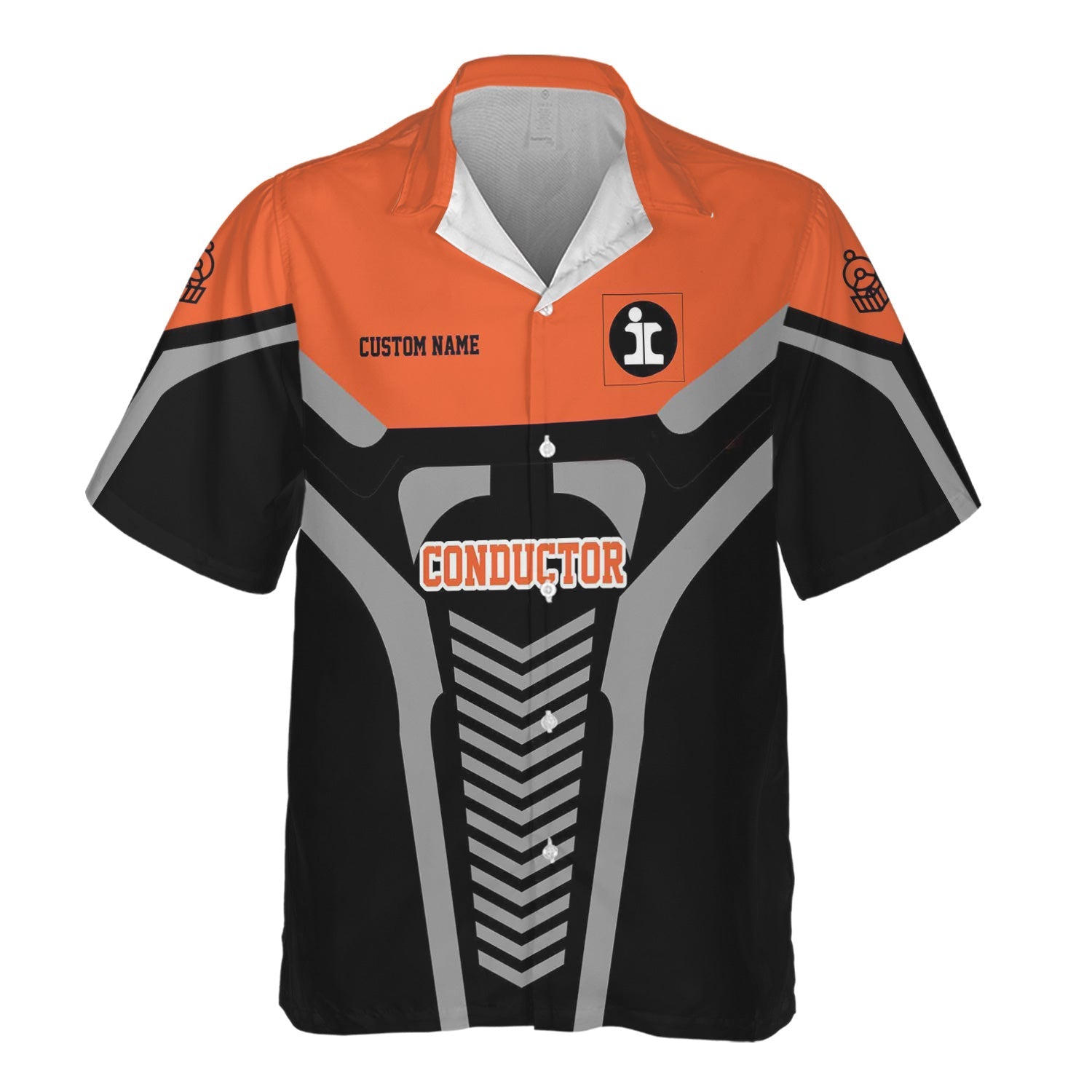 Railspirit Personalized Illinois Central Railroad Hawaiian Shirt Track-Inspired with Custom Job Position Train Shirt