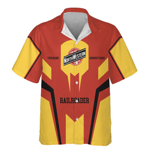 Railspirit Personalized Chicago and North Western Railway Hawaiian Shirt Custom Year Railroader Shirt Gift Idea For Train Lover