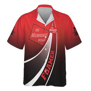 Railspirit Personalized Chicago, Milwaukee, St. Paul and Pacific Railroad Hawaiian Shirt Railway-Themed Style Milwaukee Road Shirt