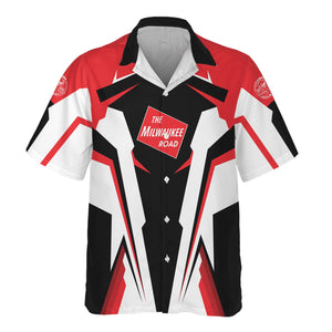 Railspirit Personalized Chicago, Milwaukee, St. Paul and Pacific Railroad Hawaiian Shirt Milwaukee Road Strong Line Style Train Unisex Shirt All Over Print