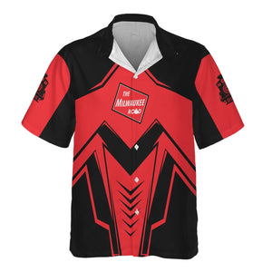 Railspirit Personalized Chicago, Milwaukee, St. Paul and Pacific Railroad Hawaiian Shirt Railway Trainspotter Style Milwaukee Road Shirt