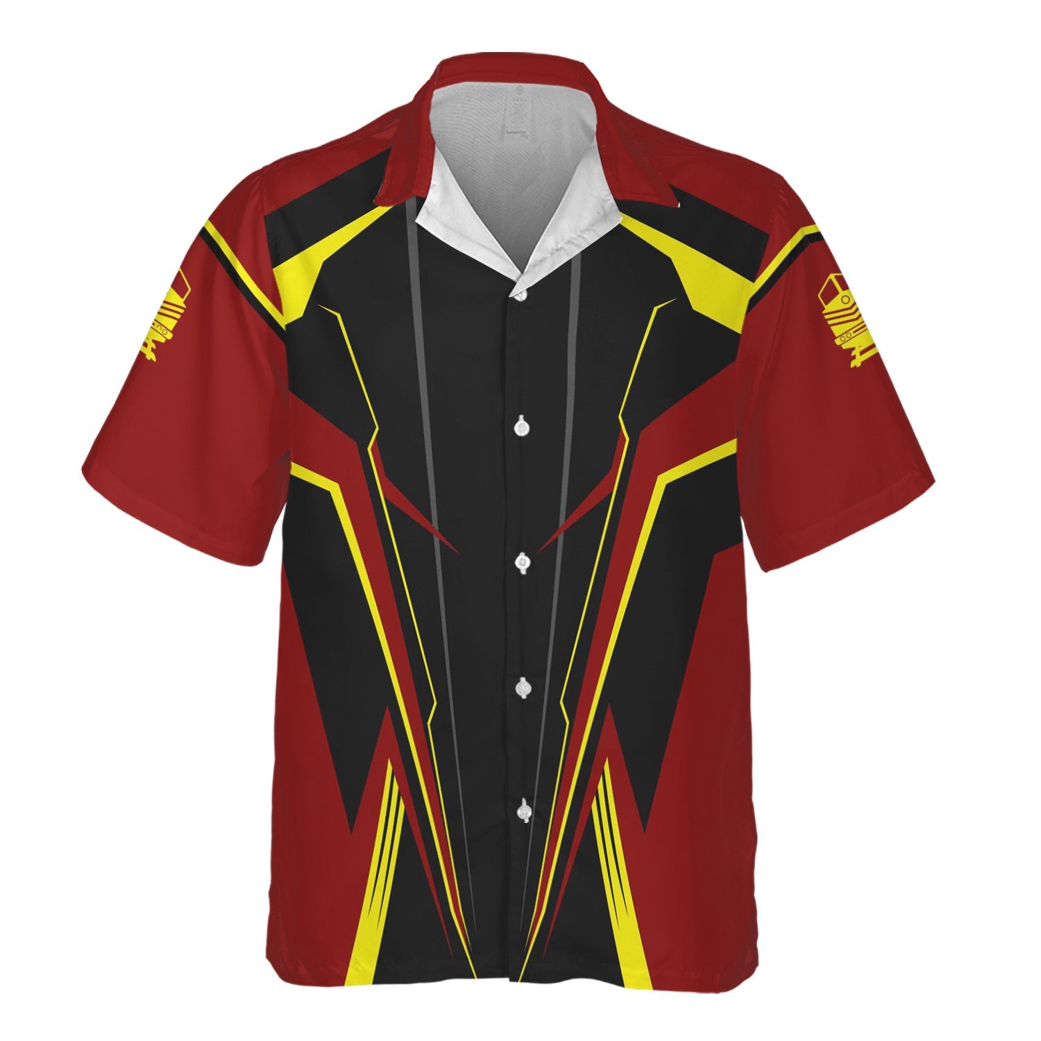 Railspirit Personalized Denver and Rio Grande Western Railroad Hawaiian Shirt Lightning-Edge Design Train Shirt For Railroad Lovers