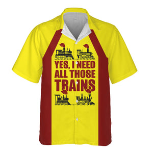 Railspirit Custom Name Denver and Rio Grande Western Railroad Hawaiian Shirt Yes I Need All Those Train Printed Shirt