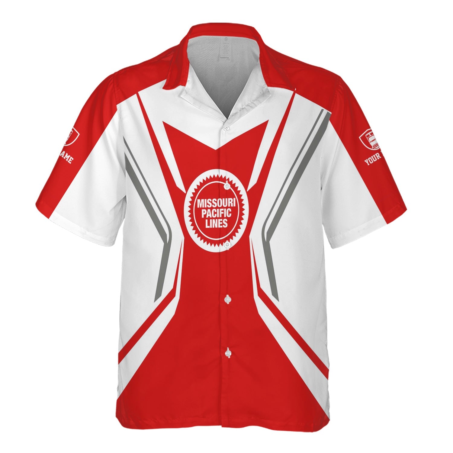 Railspirit Personalized Missouri Pacific Railroad Hawaiian Shirt Unique Style with Custom Job Train Shirt