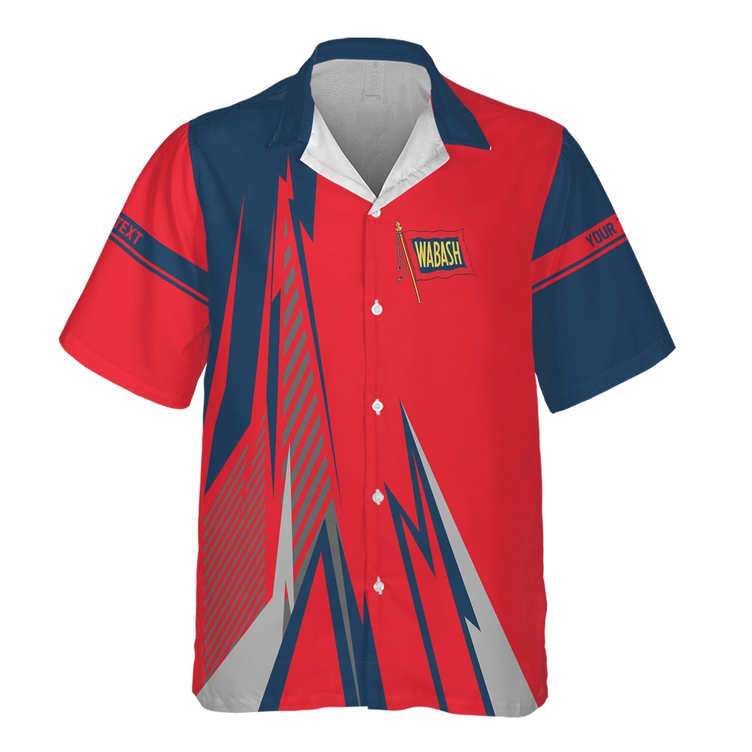 Railspirit Personalized Wabash Railroad Hawaiian Shirt Lightning-Inspired Railway Style Shirt For Train Lovers