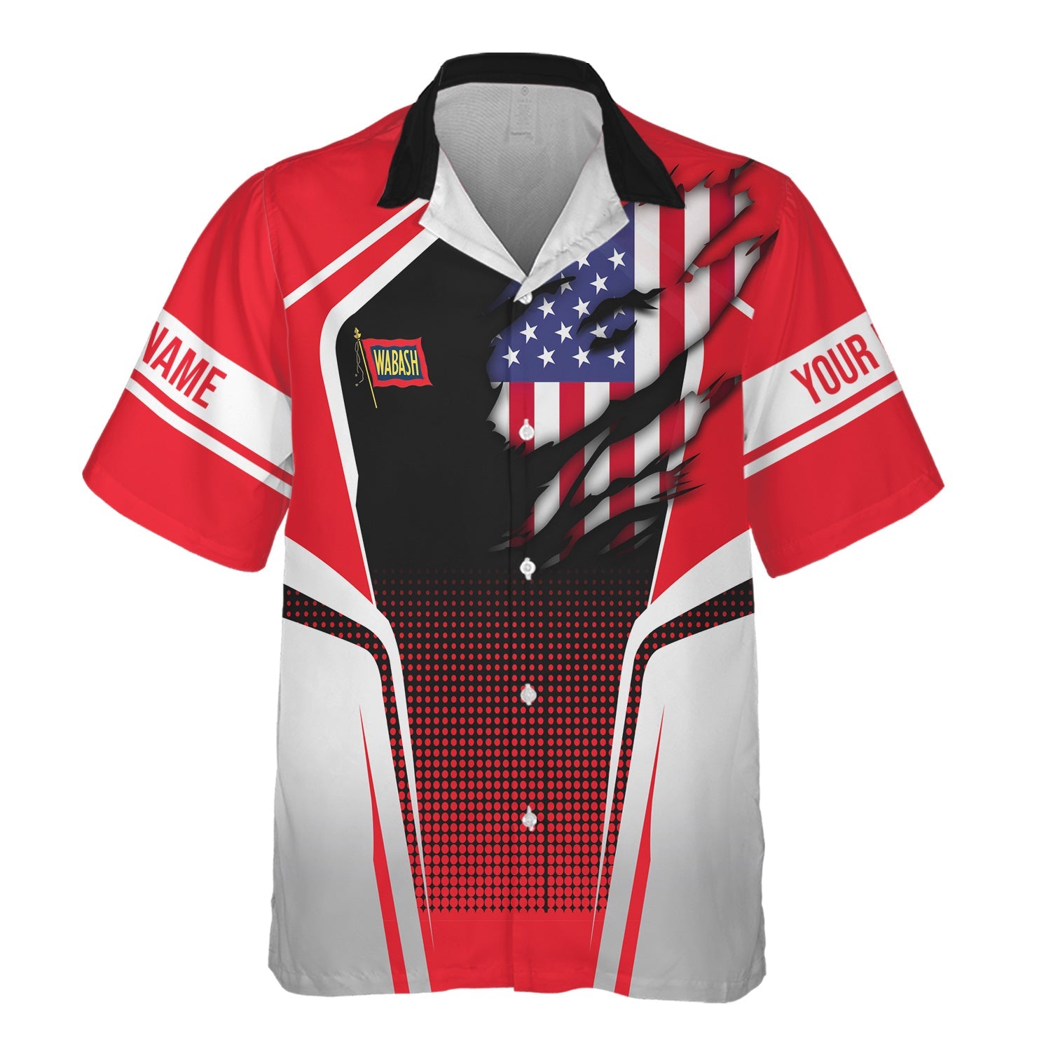 Railspirit Personalized Wabash Railroad Hawaiian Shirt American Eagle Vintage Train Shirt