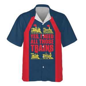 Railspirit Custom Name Wabash Railroad Hawaiian Shirt Yes I Need All Those Train Printed Shirt