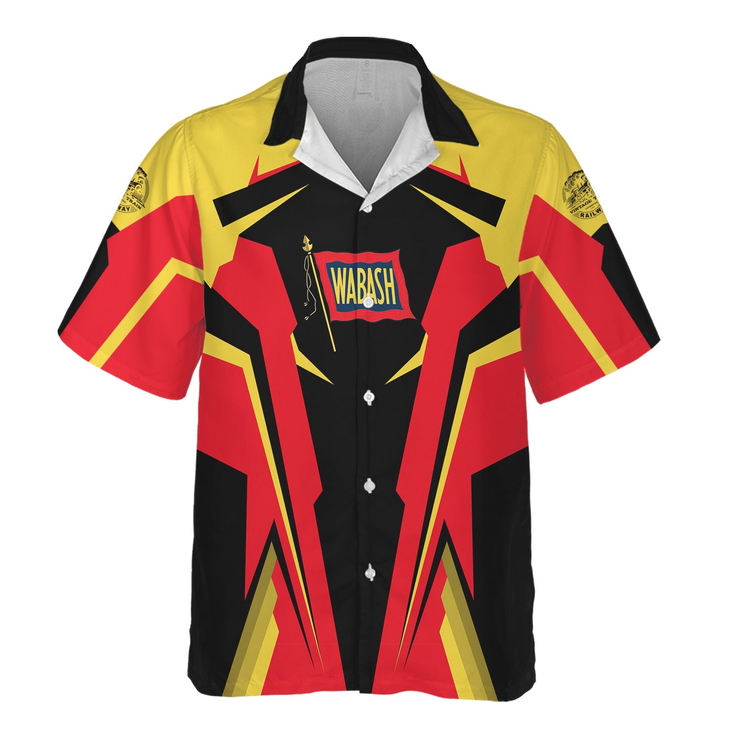 Railspirit Personalized Wabash Railroad Hawaiian Shirt Strong Line Style Train Unisex Shirt All Over Print