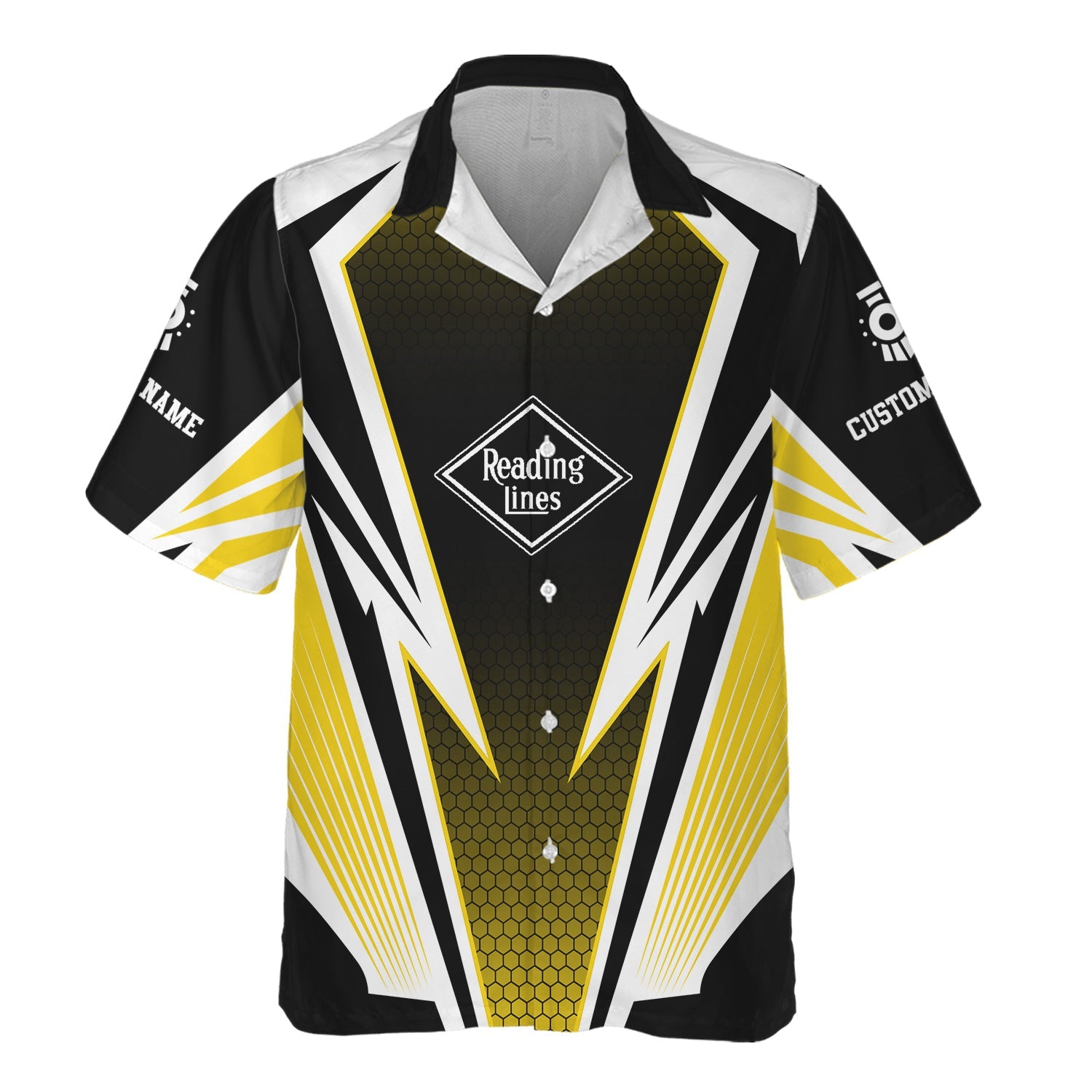 Railspirit Personalized Reading Railroad Hawaiian Shirt Lightning Graphic Style Shirt Gift Idea For Train Lover