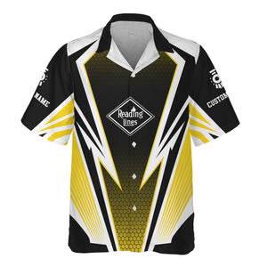 Railspirit Personalized Reading Railroad Hawaiian Shirt Lightning Graphic Style Shirt Gift Idea For Train Lover