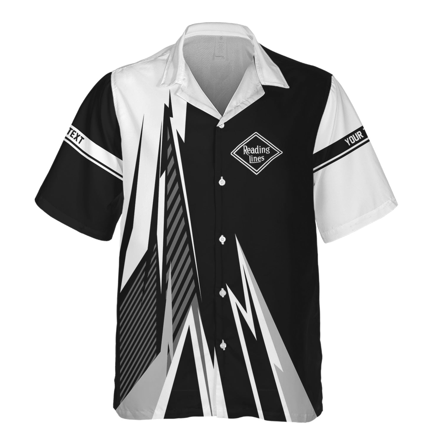 Railspirit Personalized Reading Railroad Hawaiian Shirt Lightning-Inspired Railway Style Shirt For Train Lovers