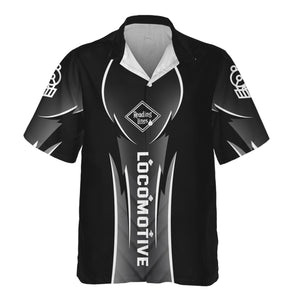 Railspirit Personalized Reading Railroad Hawaiian Shirt Striking Line Style Train Shirt For Locomotive Lovers