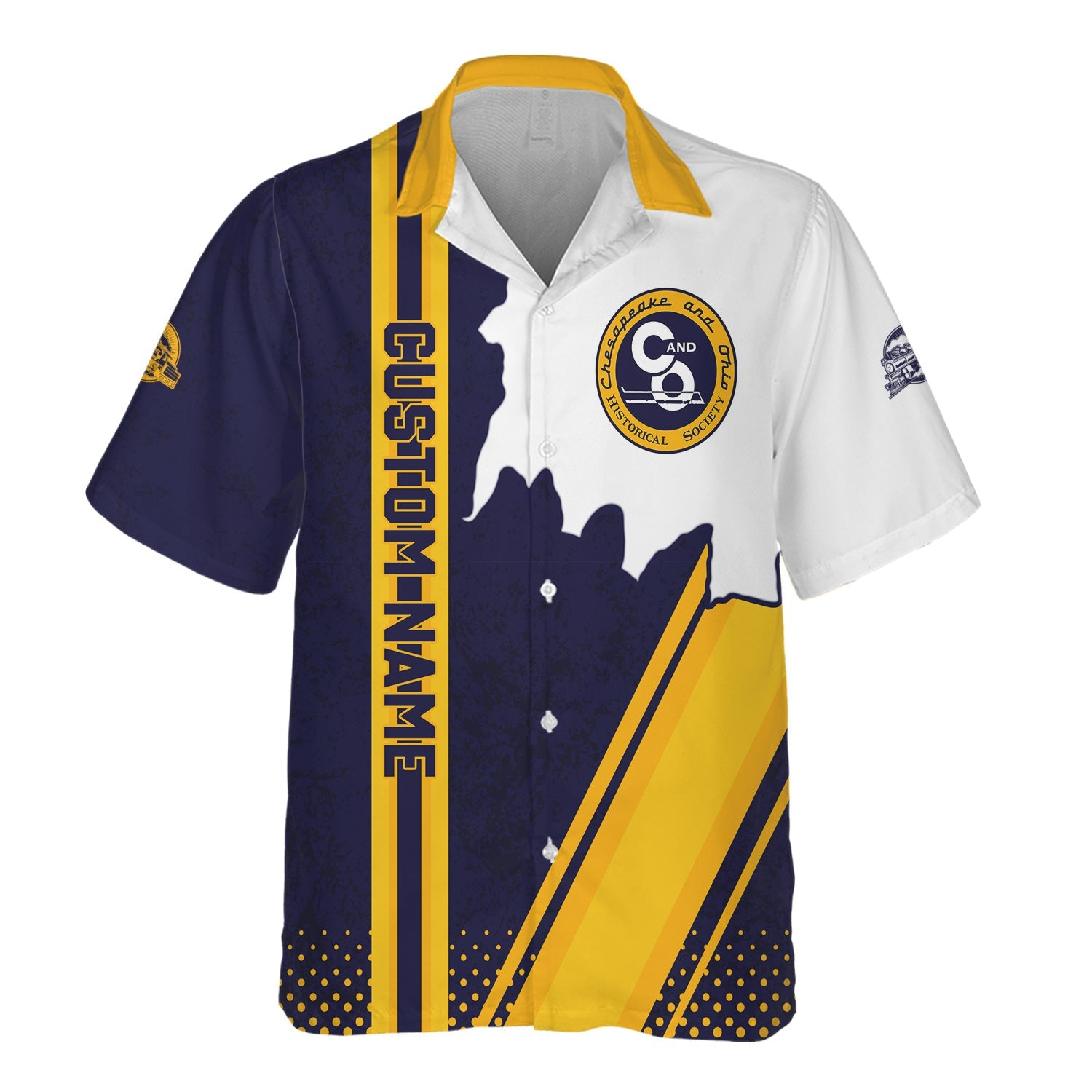 Railspirit Personalized Chesapeake and Ohio Railway Hawaiian Shirt C&O All Over Printed Unisex Shirt