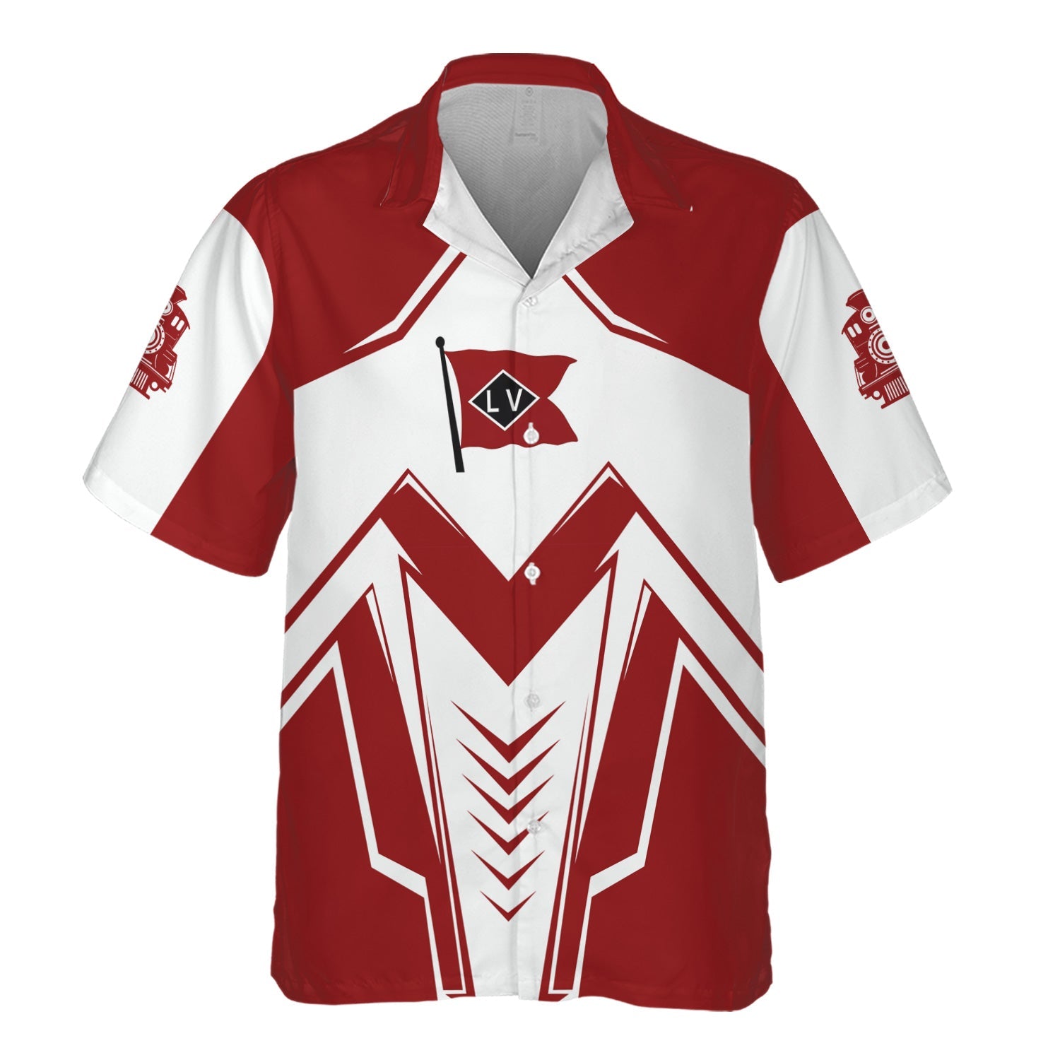 Railspirit Personalized Lehigh Valley Railroad Hawaiian Shirt Railway Trainspotter Style Shirt Gift Idea For Foamers