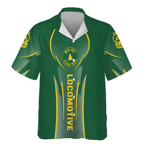 Railspirit Personalized Maine Central Railroad Hawaiian Shirt Striking Line Style Train Shirt For Locomotive Lovers