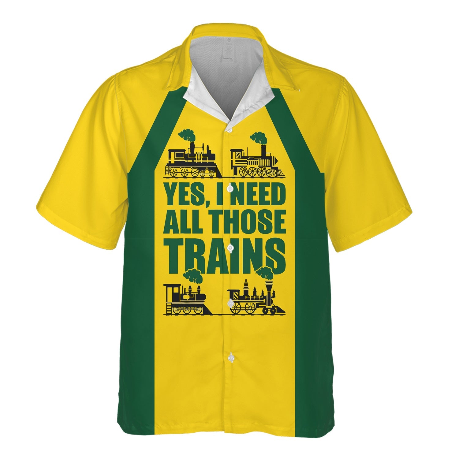 Railspirit Custom Name Maine Central Railroad Hawaiian Shirt Yes I Need All Those Train Printed Shirt