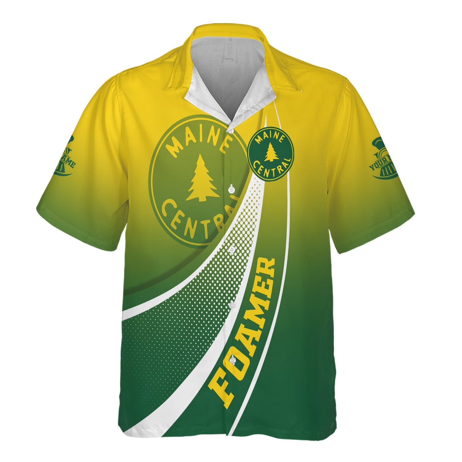 Railspirit Personalized Maine Central Railroad Hawaiian Shirt Railway-Themed Style Shirt Gift Idea For Trainspotter