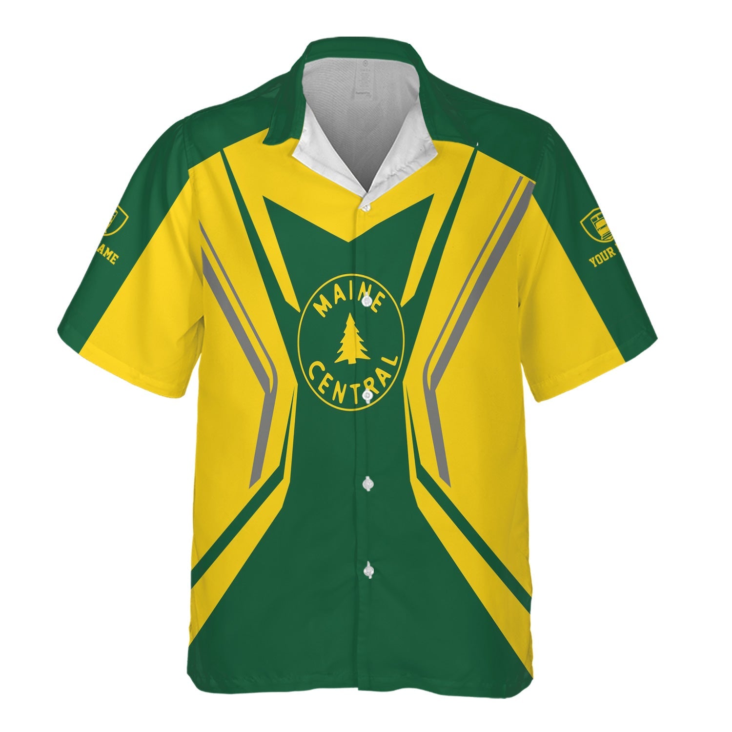 Railspirit Personalized Maine Central Railroad Hawaiian Shirt Unique Style with Custom Job Train Shirt