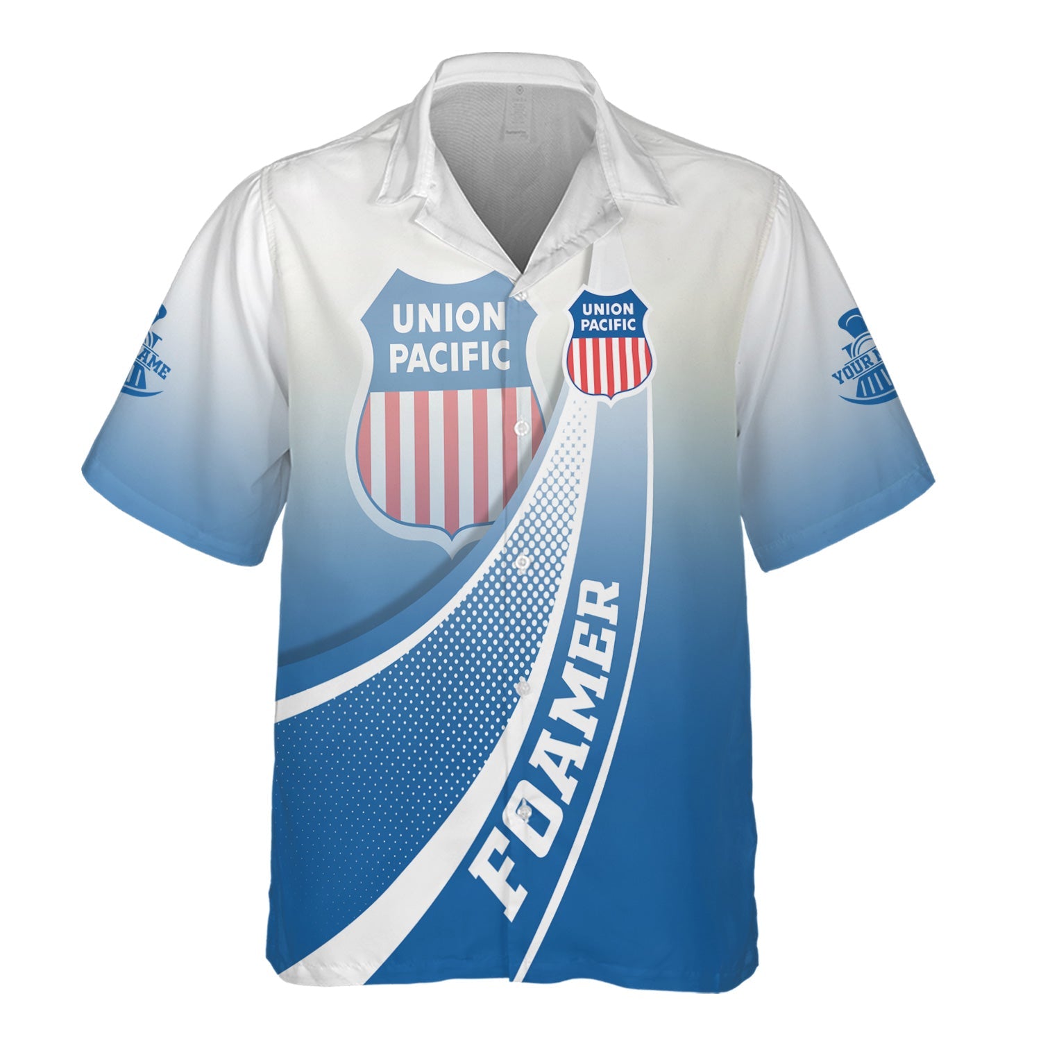 Railspirit Personalized Union Pacific Railroad Hawaiian Shirt Railway-Themed Style Big Boy Shirt Gift Idea For Trainspotter