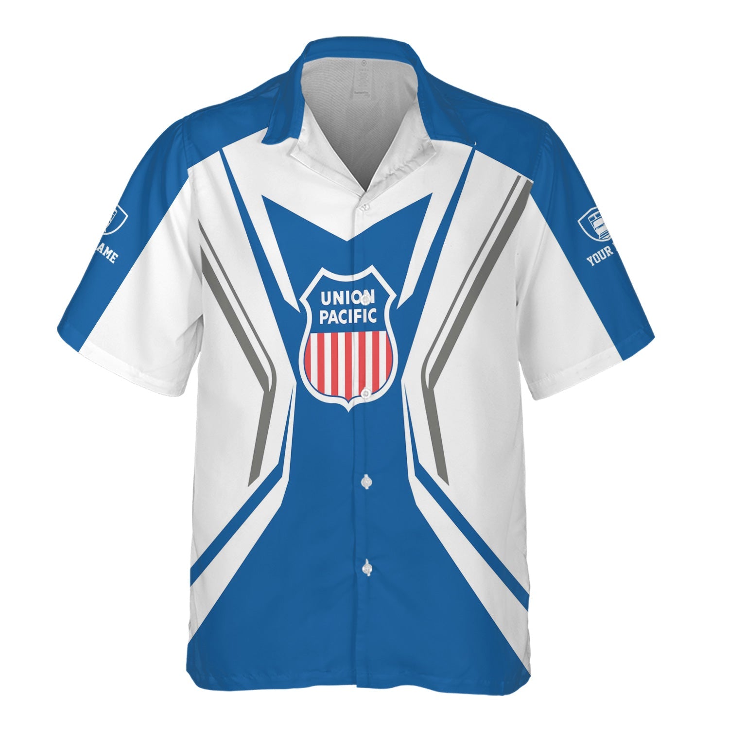 Railspirit Personalized Union Pacific Railroad Hawaiian Shirt Unique Style with Custom Job Big Boy Train Shirt