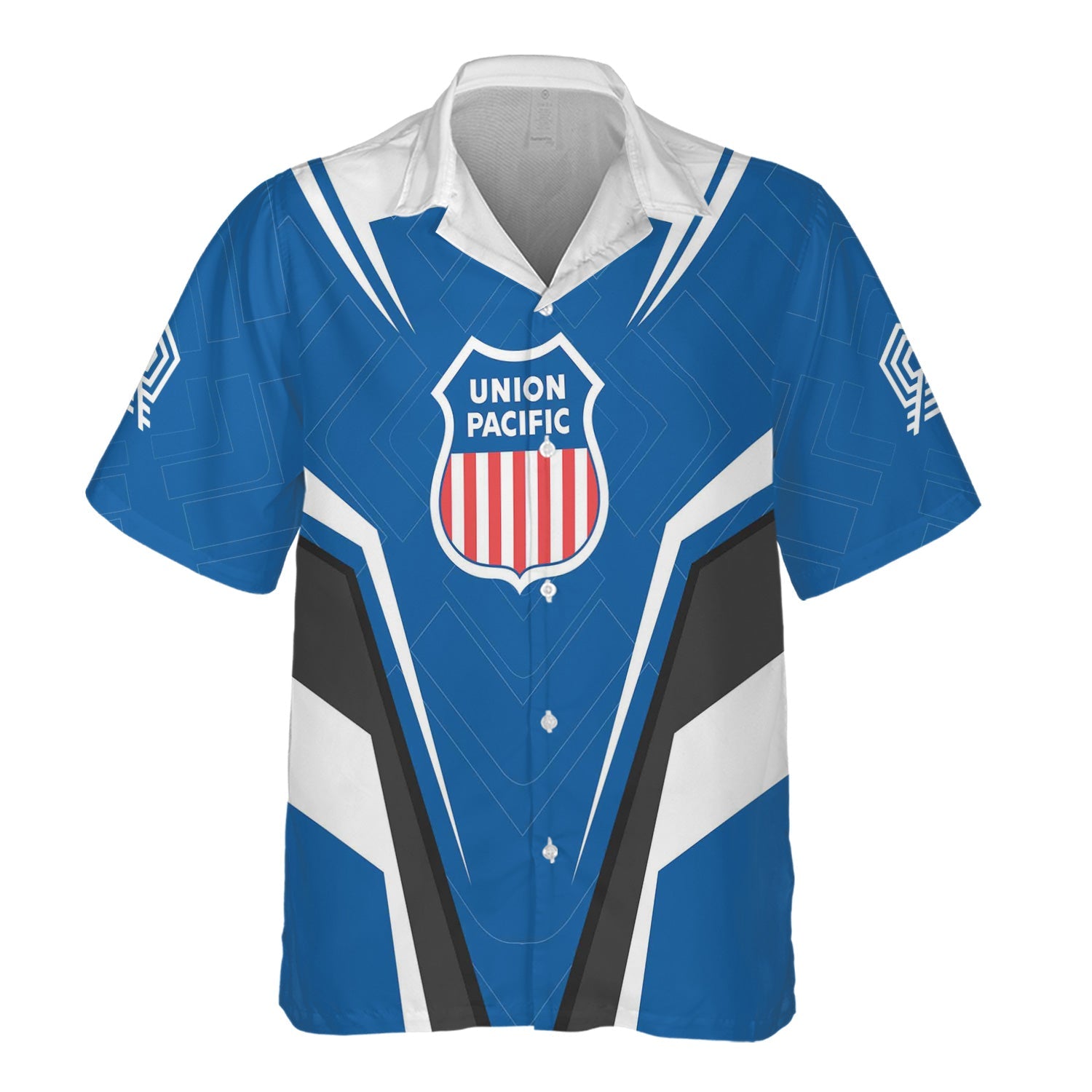 Railspirit Personalized Union Pacific Railroad Hawaiian Shirt Railway Inspired Apparel Big Boy Train Shirt For Train Lovers