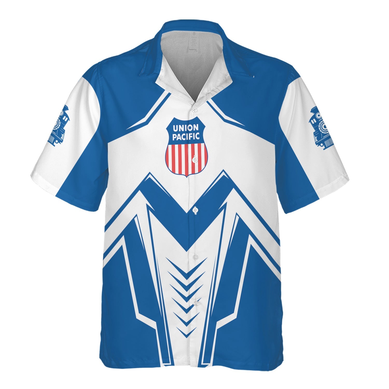 Railspirit Personalized Union Pacific Railroad Hawaiian Shirt Railway Trainspotter Style Big Boy Shirt Gift Idea For Foamers