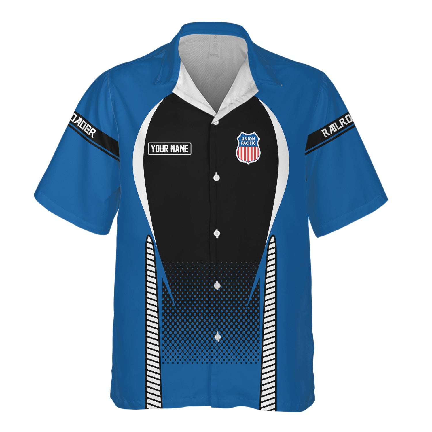 Railspirit Personalized Union Pacific Railroad Hawaiian Shirt Stress Is Caused By Not Having Enough Trains Big Boy Shirt All Over Print