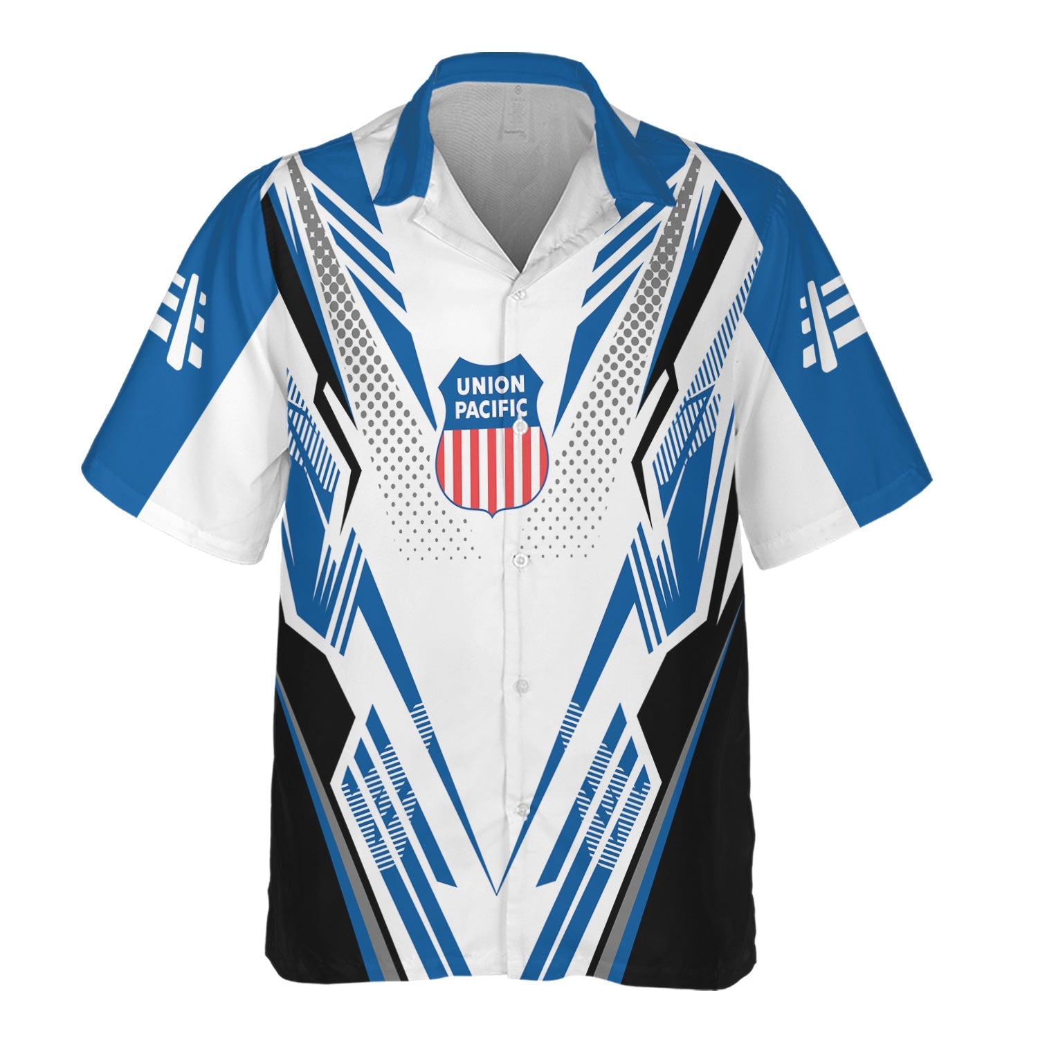 Railspirit Personalized Union Pacific Railroad Hawaiian Shirt Railroad Tribute Design Big Boy Train Shirt for Train Lovers