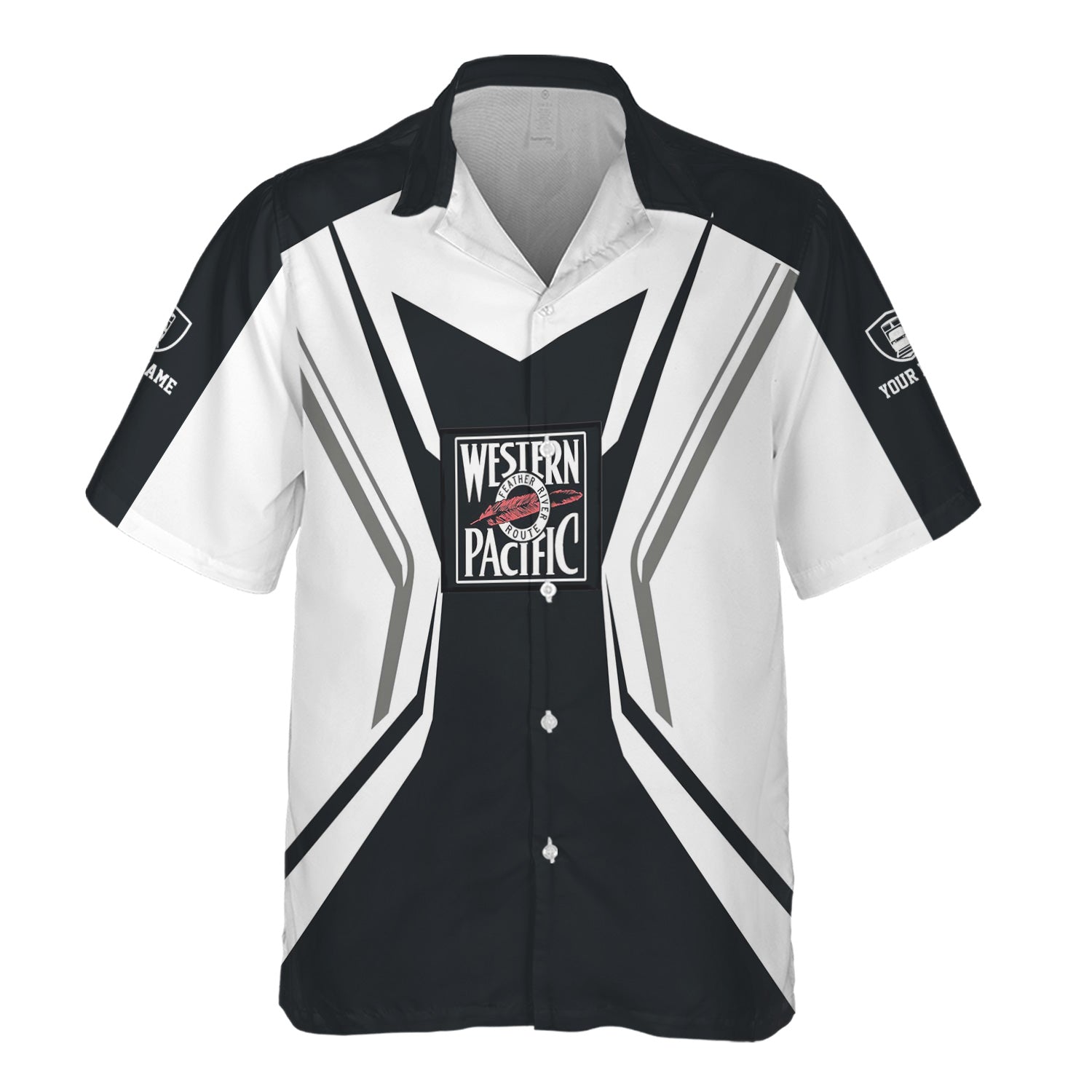 Railspirit Personalized Western Pacific Railroad Hawaiian Shirt Unique Style with Custom Job Train Shirt