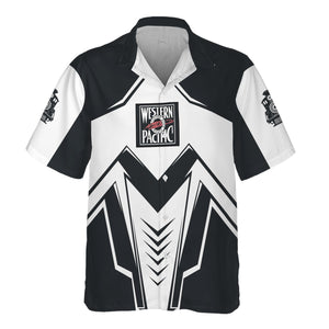 Railspirit Personalized Western Pacific Railroad Hawaiian Shirt Railway Trainspotter Style Shirt Gift Idea For Foamers