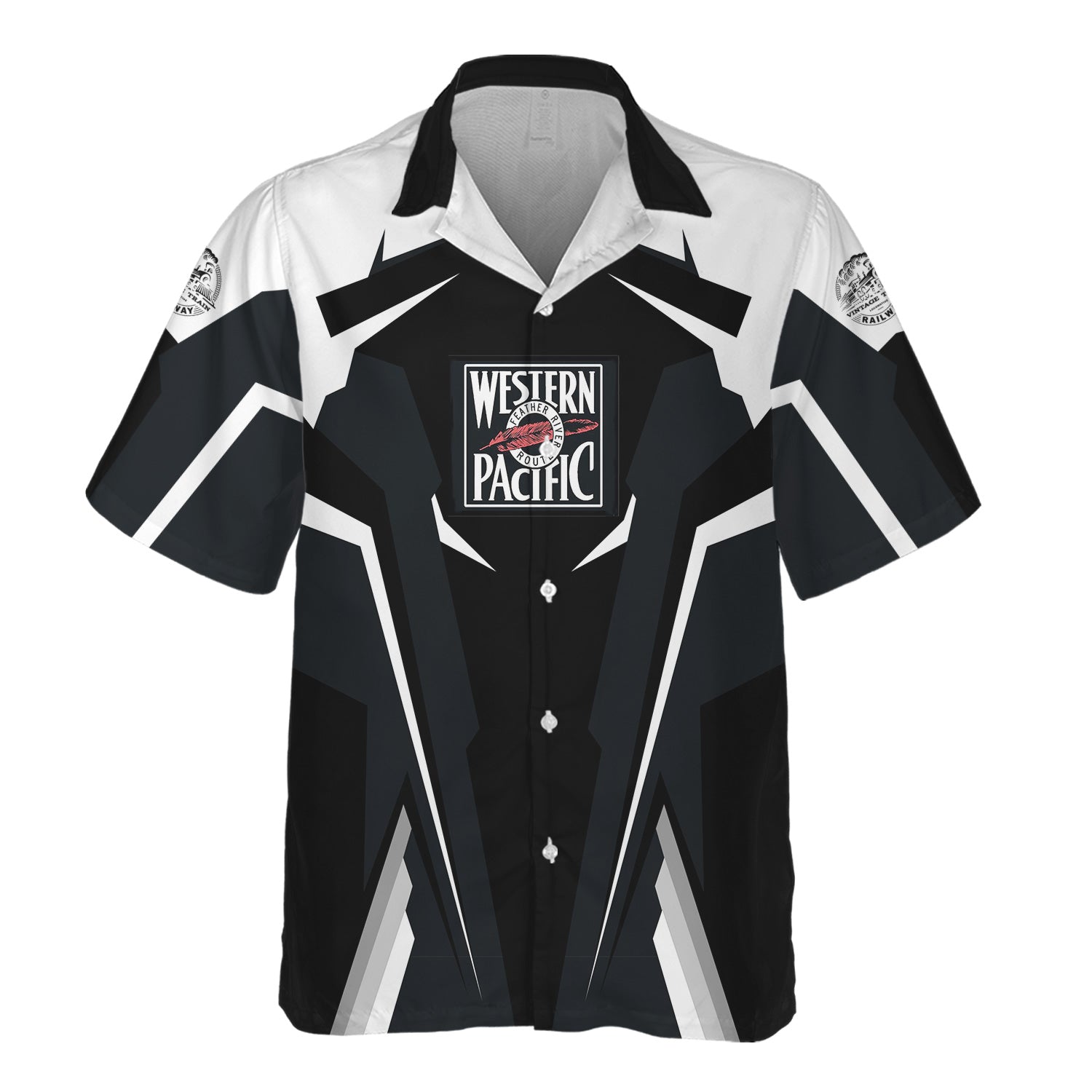 Railspirit Personalized Western Pacific Railroad Hawaiian Shirt Strong Line Style Train Unisex Shirt All Over Print