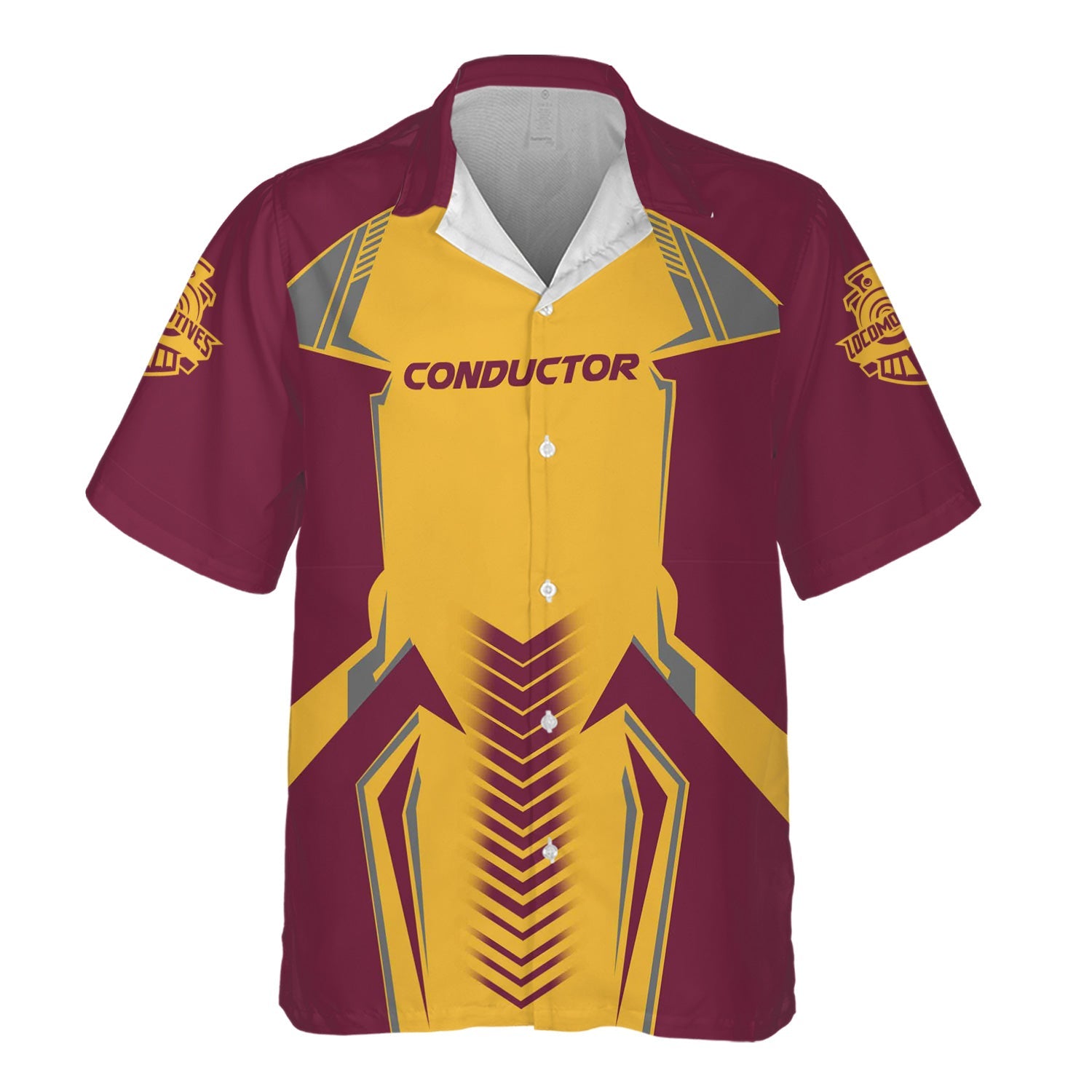 Railspirit Personalized Boston and Maine Railroad Hawaiian Shirt Standout Style with Custom Position Train Shirt