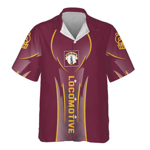 Railspirit Personalized Boston and Maine Railroad Hawaiian Shirt Striking Line Style Train Shirt For Locomotive Lovers