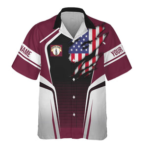 Railspirit Personalized Boston and Maine Railroad Hawaiian Shirt American Eagle Vintage Train Shirt