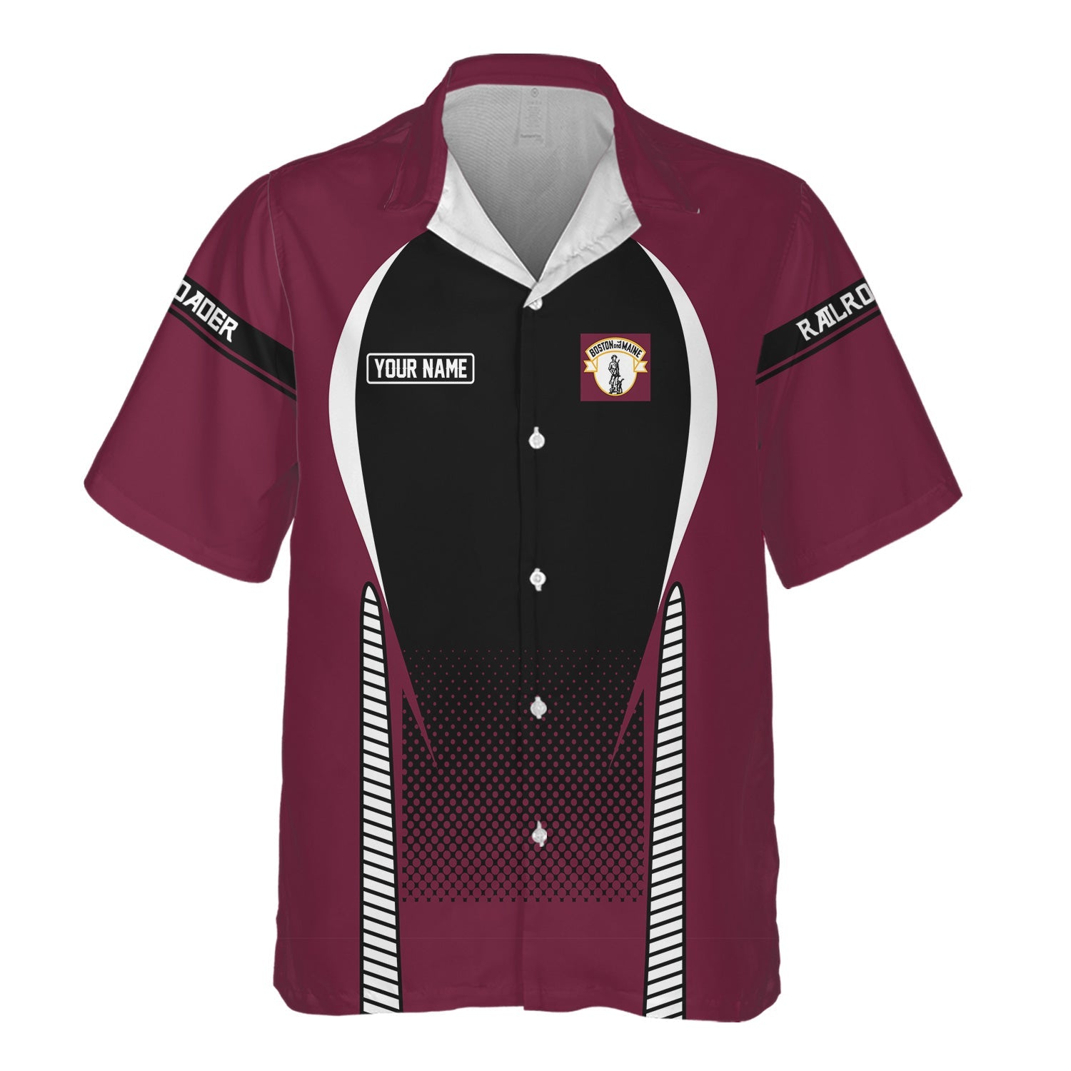 Railspirit  Personalized  Boston and Maine Railroad Hawaiian Shirt  Stress Is Caused By Not Having Enough Trains  Shirt All Over Print