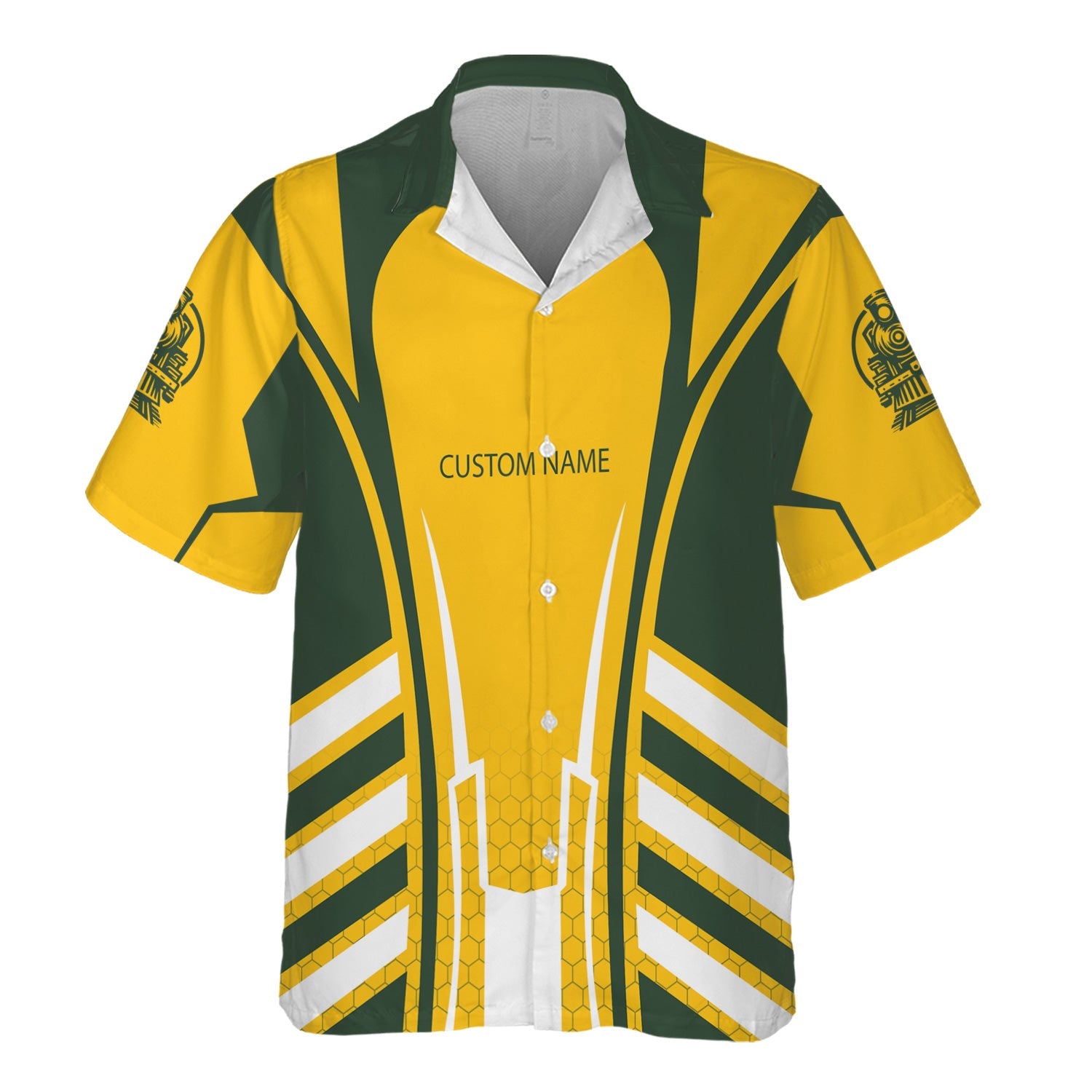 Railspirit Personalized New York, New Haven and Hartford Railroad Hawaiian Shirt Striped Railroad Style New Haven Railroad Train Shirt All Over Print